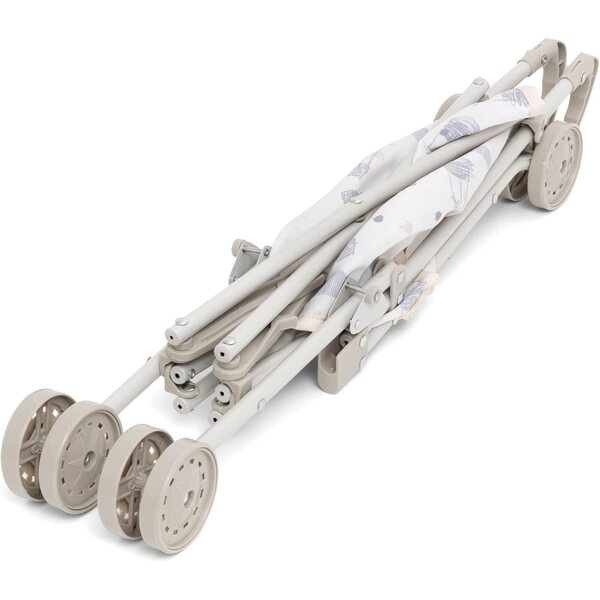 Puppa Skrållan Beige & Grauer zusammenklappbarer Kinderwagen mit Sicherheitsgurten