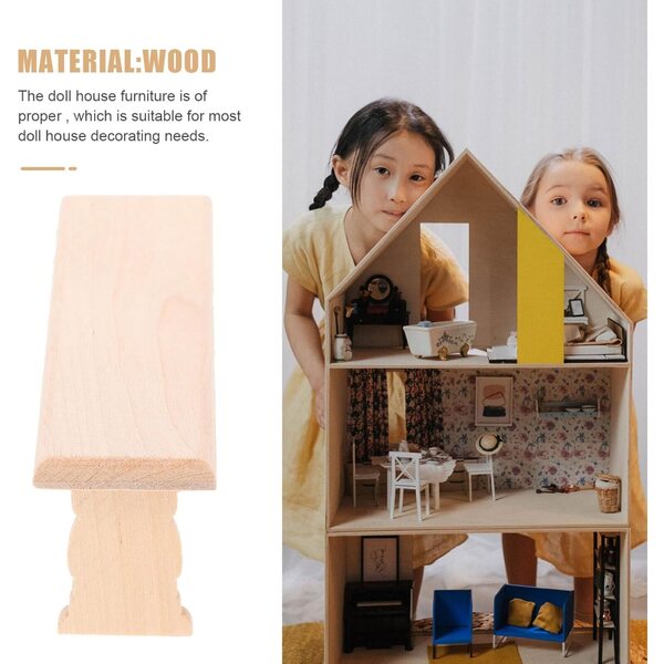 HEMOTON Mini Panca in Legno per Case delle Bambole, Decorazione Miniatura Realistica