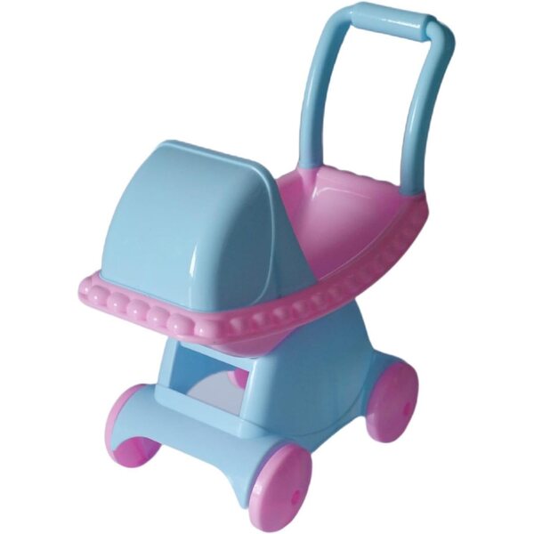 MERIGLARE Poussette per Bambole Miniatura Realistica Rosa 12x21x23 cm