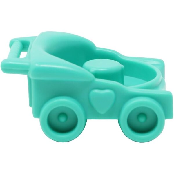 Aquagrünes Ersatz-Poussette für Fisher-Price Little People Casa Dolce Casa J9000