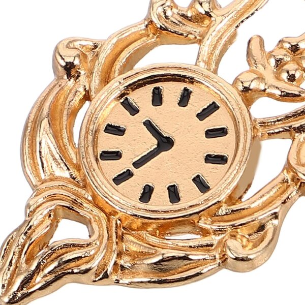 iplusmile Mini Orologio da Tavolo Vintage in Metallo Dorato per Casa delle Bambole