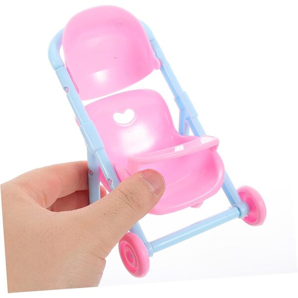 Abaodam Set mit 2 faltbaren Poussetten für realistische Puppen, 14 cm, Lernspiel