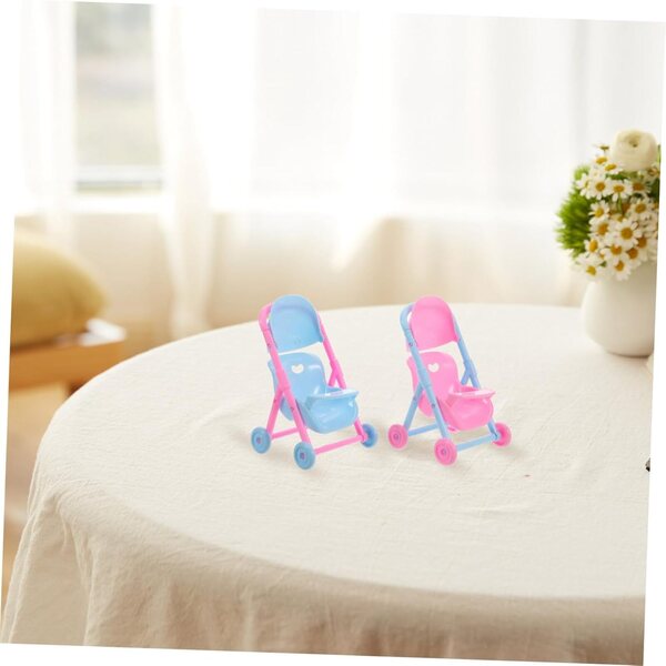 Abaodam Set mit 2 faltbaren Poussetten für realistische Puppen, 14 cm, Lernspiel