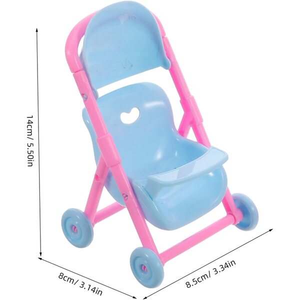 ORFOFE Set mit 2 biegsamen Poussetten für Puppen, sicheres und realistisches Spiel für Kinder