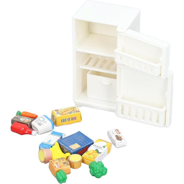 Frigorifero in Miniatura per Casa delle Bambole 1:18 Mobili Cucina Adorabili e Realistici