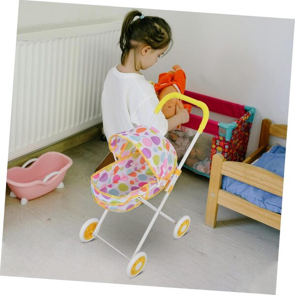CHICAMPERA Puppen-Poussette mit weichem Poignee und geräumigem Stauraum, 55 cm