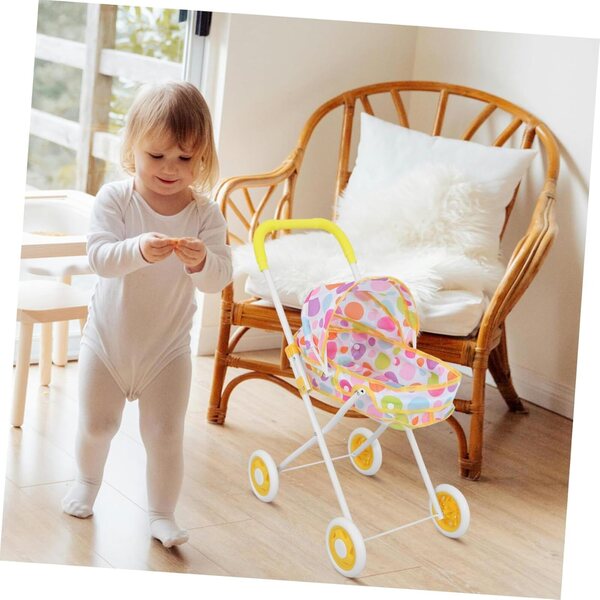 CHICAMPERA Puppen-Poussette mit weichem Poignee und geräumigem Stauraum, 55 cm