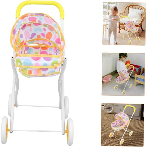 CHICAMPERA Puppen-Poussette mit weichem Poignee und geräumigem Stauraum, 55 cm