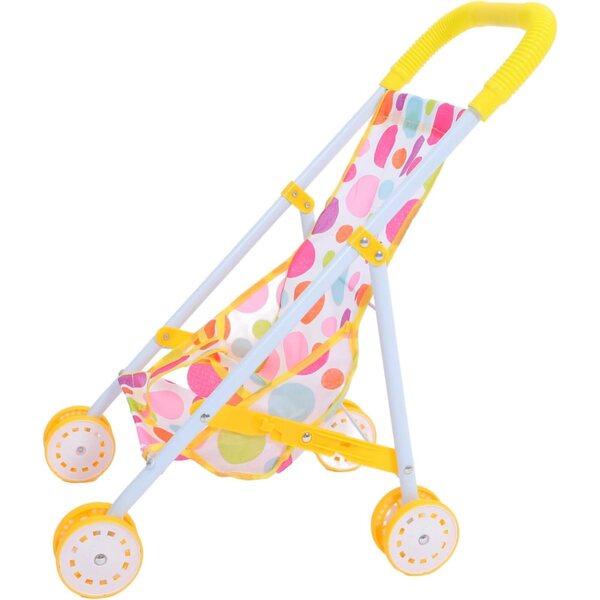 GARVALON faltbarer Spielzeug-Kinderwagen für Puppen mit Stauraum, 45 cm
