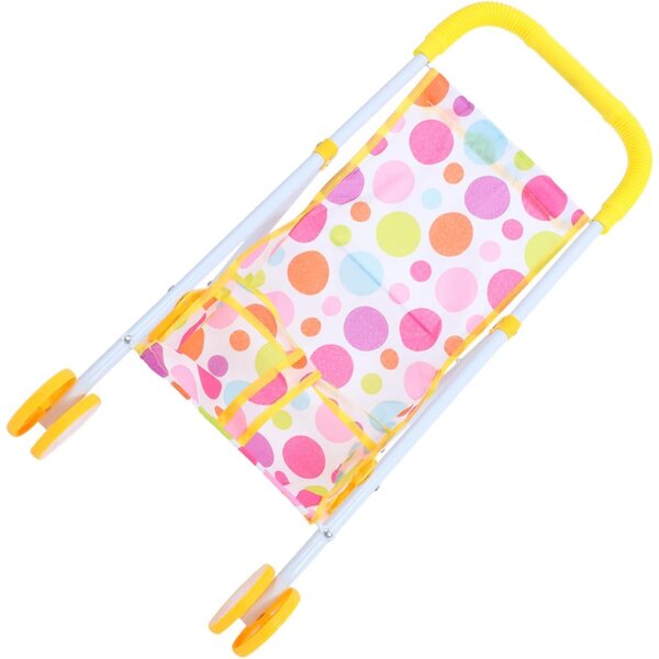 GARVALON faltbarer Spielzeug-Kinderwagen für Puppen mit Stauraum, 45 cm