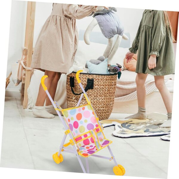 Kleines und stabiles Puppen-Poussette zum Spielen und Geschenk für Mädchen