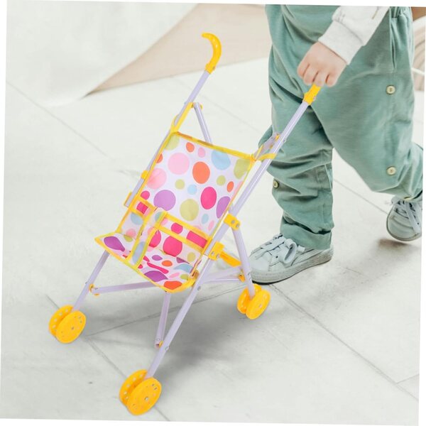 Kleines und stabiles Puppen-Poussette zum Spielen und Geschenk für Mädchen