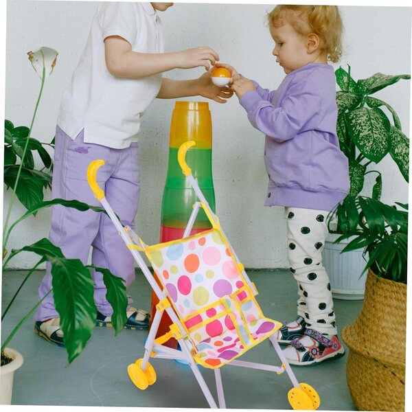 Kleines und stabiles Puppen-Poussette zum Spielen und Geschenk für Mädchen