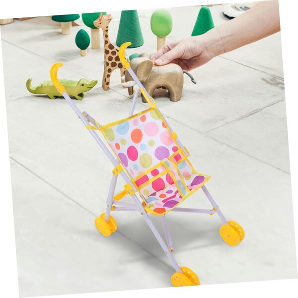 Kleines und stabiles Puppen-Poussette zum Spielen und Geschenk für Mädchen