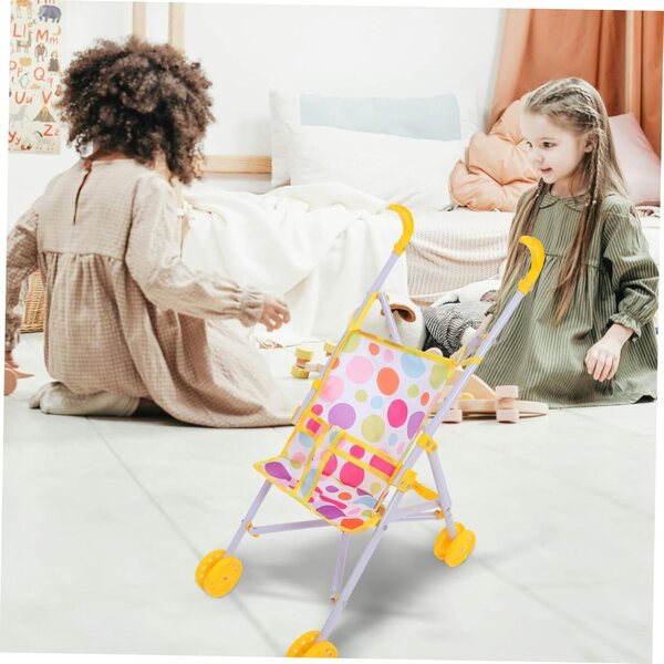 Kleines und stabiles Puppen-Poussette zum Spielen und Geschenk für Mädchen