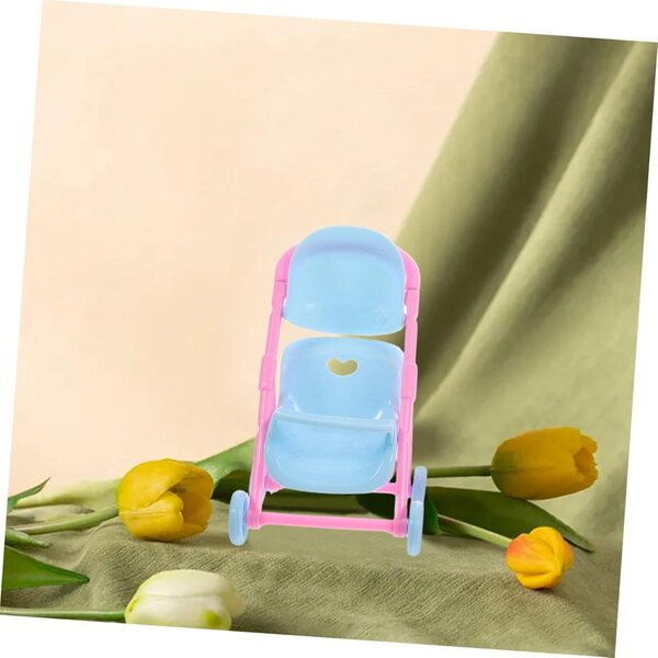 Beaupretty 2 Miniatur-Klapppuppen-Kinderwagen-Spiel für Kinder, mehrfarbig