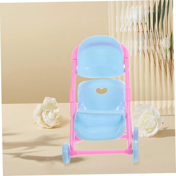 Beaupretty 2 Miniatur-Klapppuppen-Kinderwagen-Spiel für Kinder, mehrfarbig