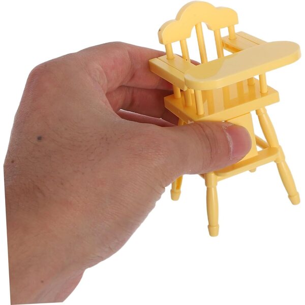 Miniatur-Poussette und Hochstuhl-Set für Puppenhaus – Lernspiel für Kinder