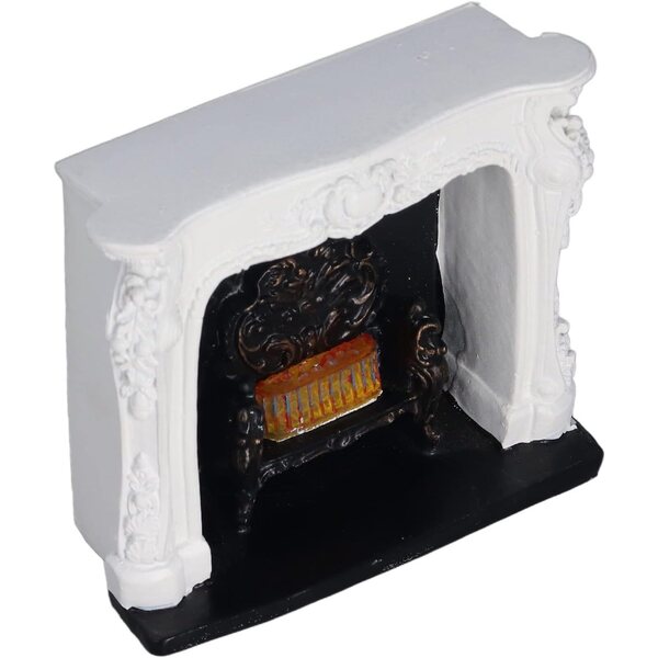 Taidda LED-Kamin, Rokoko-Puppenhaus aus Kunstharz, 1:12, Miniatur-Dekoration