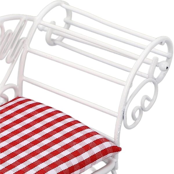 Divano letto vintage in ferro per casa delle bambole in scala 1:12, dettagli realistici