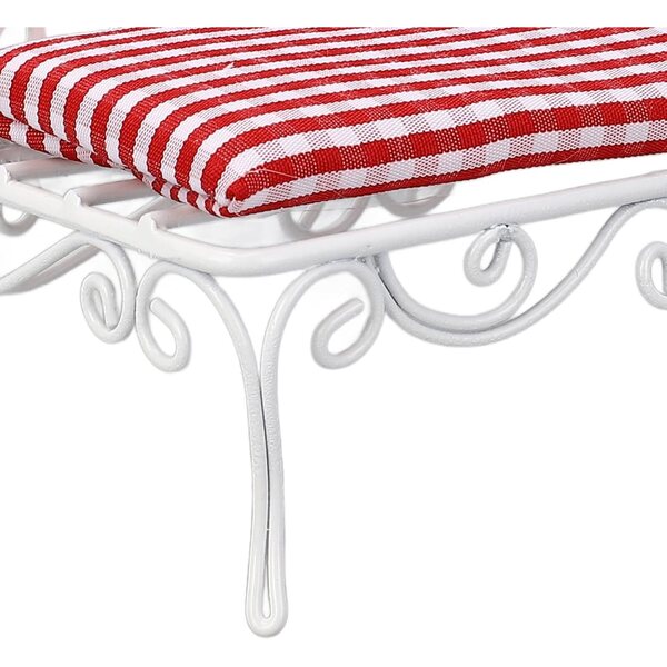 Divano letto vintage in ferro per casa delle bambole in scala 1:12, dettagli realistici