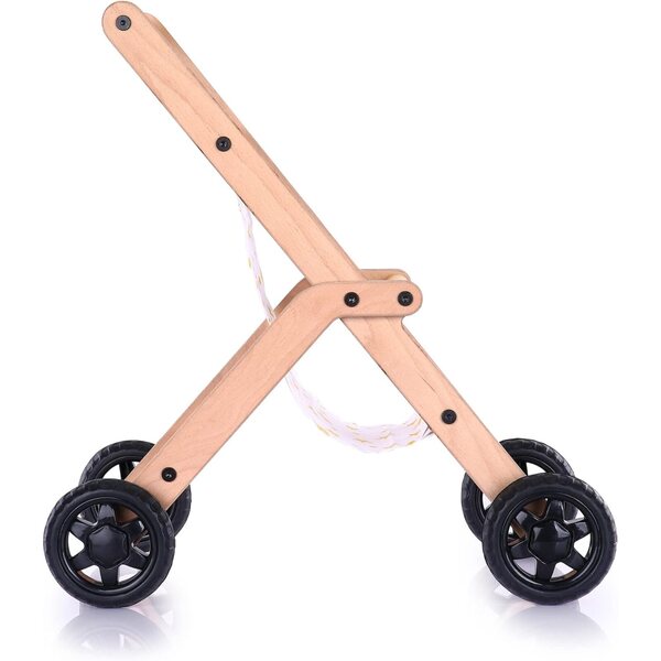 Kinderwagen aus Holz für Puppen – Sicheres und ökologisches Montessori-Spielzeug ab 18 Monaten