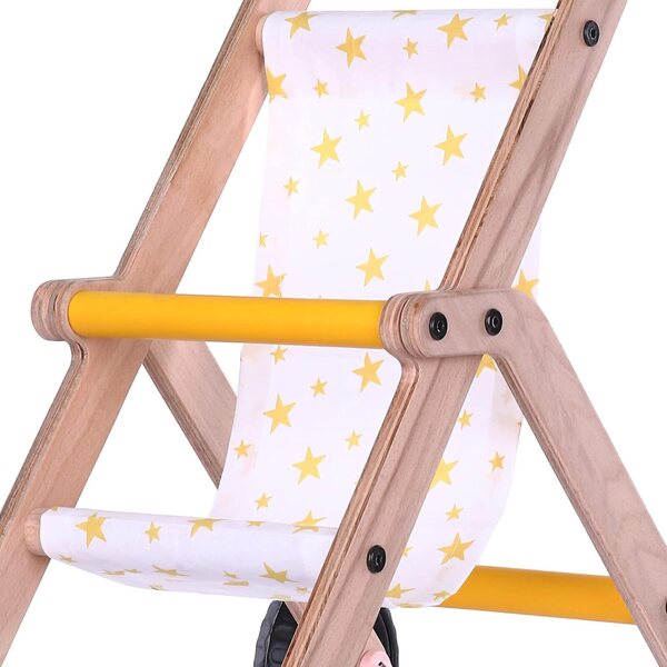 Kinderwagen aus Holz für Puppen – Sicheres und ökologisches Montessori-Spielzeug ab 18 Monaten