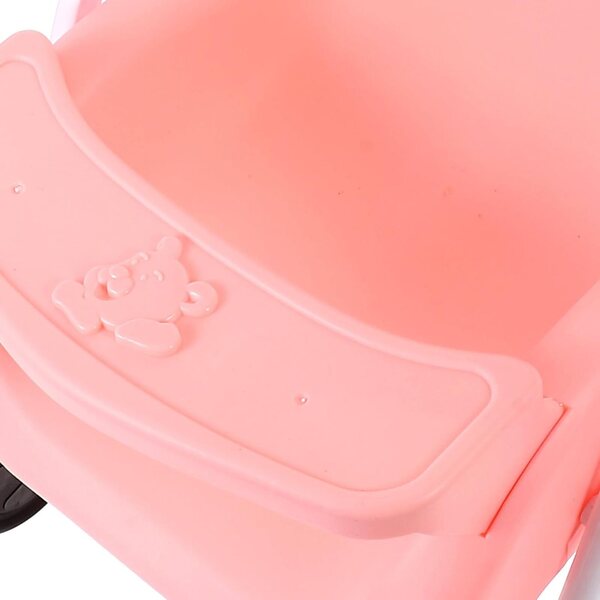 ERINGOGO Poussette Miniature Rosa per Bambole, Accessorio Realistico per Casa Gioco