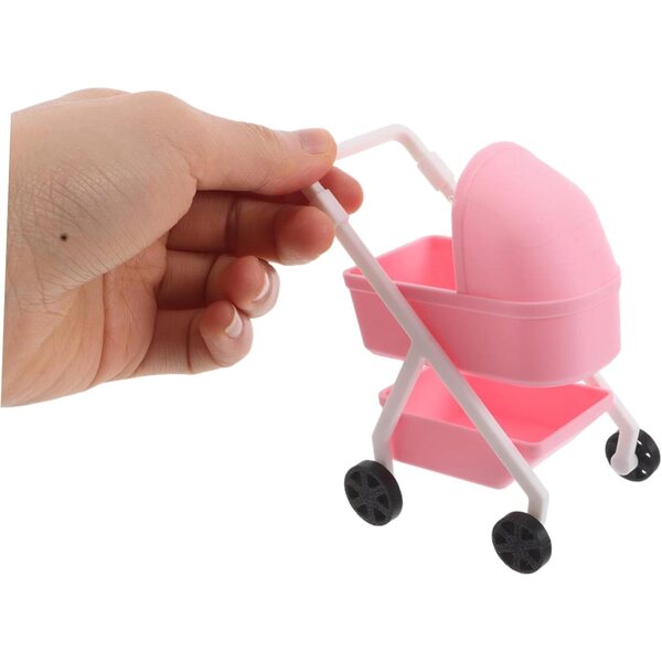 FRCOLOR Miniatur-Poussette für Puppen, realistisch, 9,5 x 7,5 x 5,5 cm