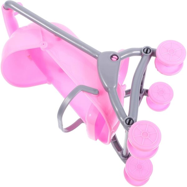 FRCOLOR Set mit 2 Mini-Poussetten für Puppen, stabiles und realistisches Spielzeug für Kinder