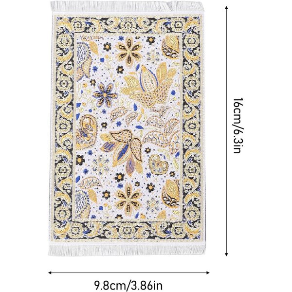 Set 2 Tappeti Miniatura per Casa delle Bambole 1:12 con Design Orientale e Velluto