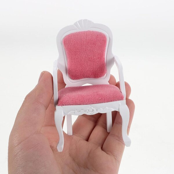 Set Miniature Tavolino e Sedia in Legno per Casa delle Bambole - Accessori Realistici Bianchi