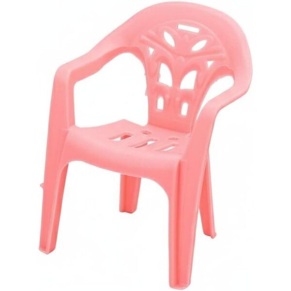 Qianly Mini Sedia in Plastica Design Nostalgico per Bambole e Diorami 1/12 Rosa