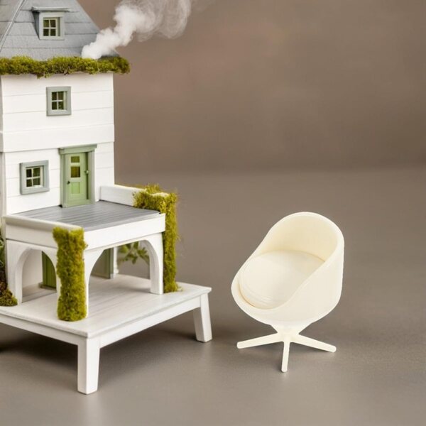 Set mit 6 VICASKY realistischen Ministühlen für Puppenhäuser und Architekturmodelle