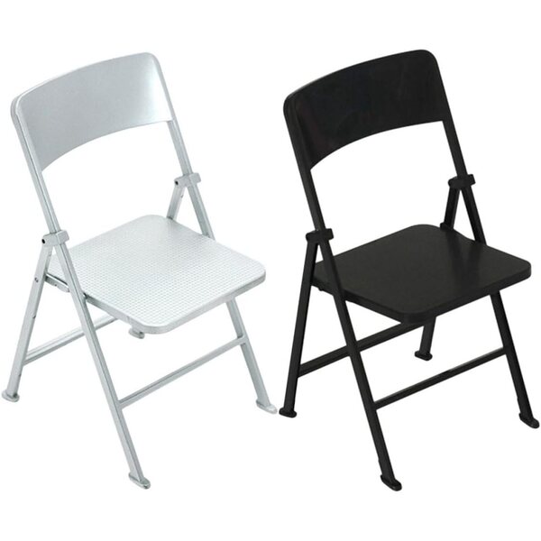 Ciieeo Set 2 Mini Sedie Pieghevoli per Casa delle Bambole in PVC Realistiche