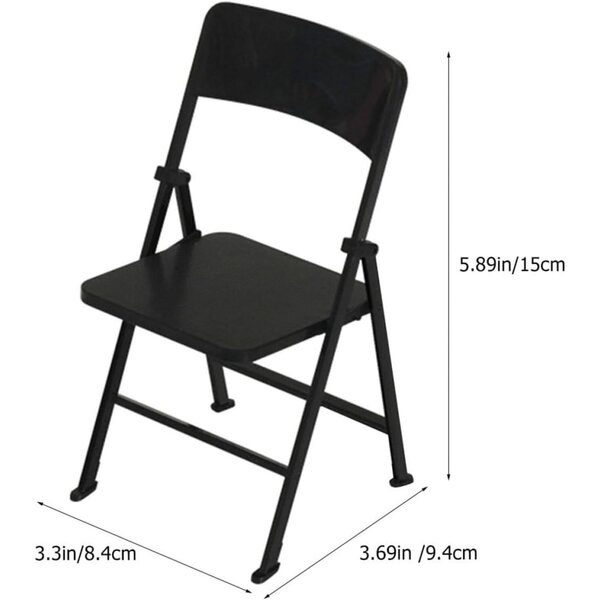 Ciieeo Set 2 Mini Sedie Pieghevoli per Casa delle Bambole in PVC Realistiche
