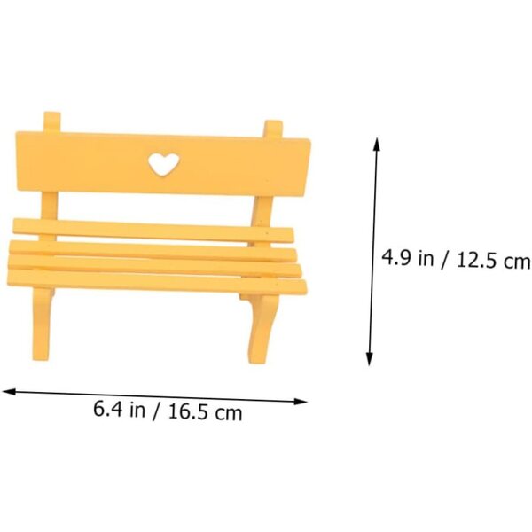 Gatuida Set 2 Mini Banchi Decorativi in Legno per Micro-Paesaggio e Casa delle Bambole