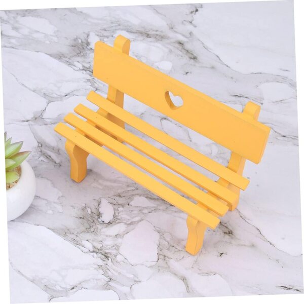 Gatuida Set 2 Mini Banchi Decorativi in Legno per Micro-Paesaggio e Casa delle Bambole