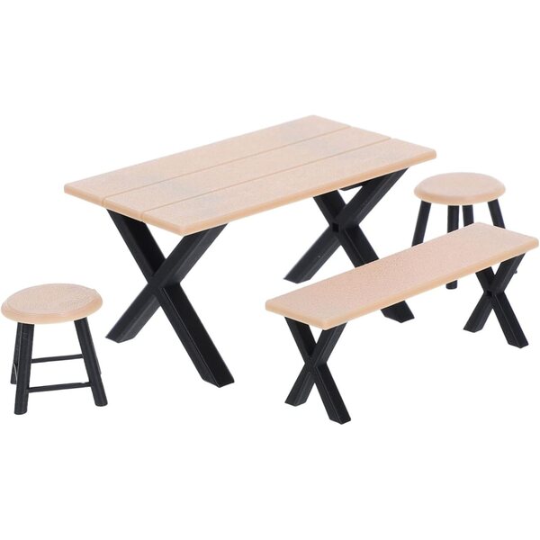 Abaodam Set 4 pezzi mobili miniatura tema campeggio per casa di bambole