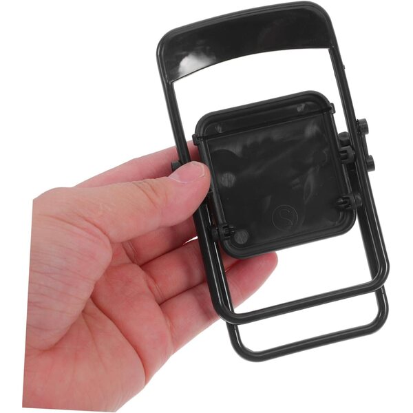 TOPBATHY Sæt med 10 Mini Dekorative Foldestole til Dukkehuse og Smartphone Stand