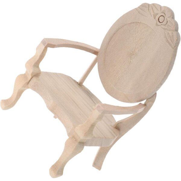 IMIKEYA Mini Sedia Vintage Beige per Casa delle Bambole 1:12 da Personalizzare