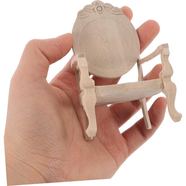 IMIKEYA Mini Sedia Vintage Beige per Casa delle Bambole 1:12 da Personalizzare