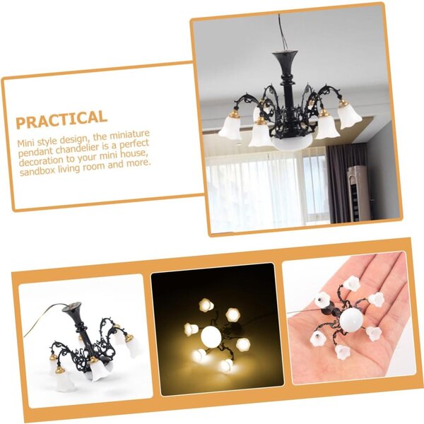 Lustre Miniatura Toddmomy a Luce Calda per Casa delle Bambole e Decorazioni Mini