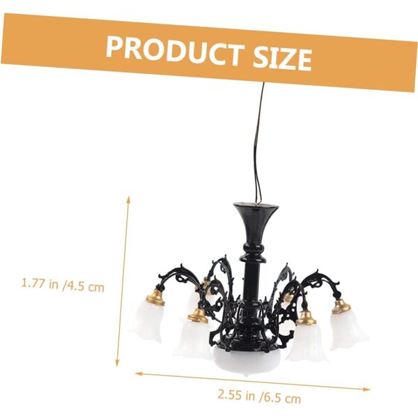 Lustre Miniatura Toddmomy a Luce Calda per Casa delle Bambole e Decorazioni Mini