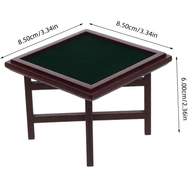 Zerodeko Set Miniature Tavolo e Sedie Mahjong in Resina per Casa delle Bambole
