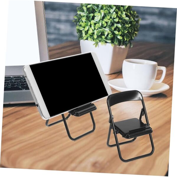 IMIKEYA 15 Mini Sedie Pieghevoli in Plastica Supporto Telefono Realistico per Casa Bambole
