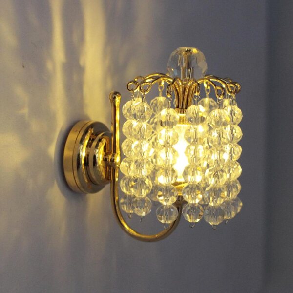 1:12 Miniatur-Wandlampe mit LED für Puppenhaus – Vintage-Design