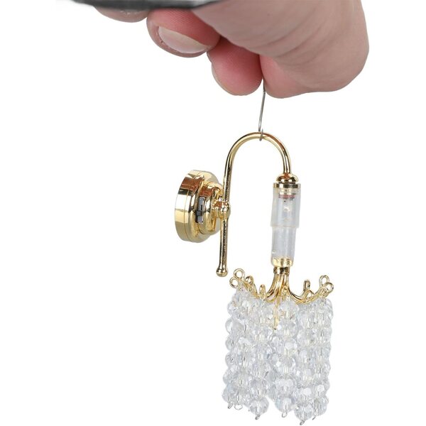 1:12 Miniatur-Wandlampe mit LED für Puppenhaus – Vintage-Design