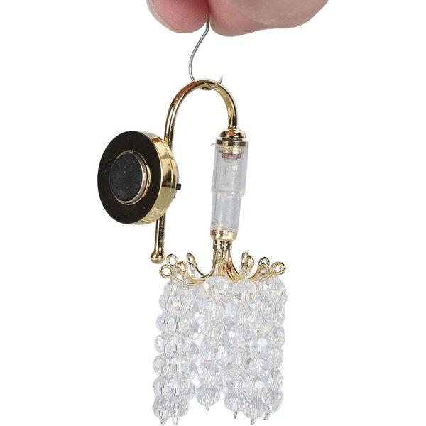 1:12 Miniatur-Wandlampe mit LED für Puppenhaus – Vintage-Design