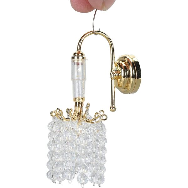 1:12 Miniatur-Wandlampe mit LED für Puppenhaus – Vintage-Design